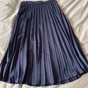 J.Crew petite Elegant Navy Pleated Skirt